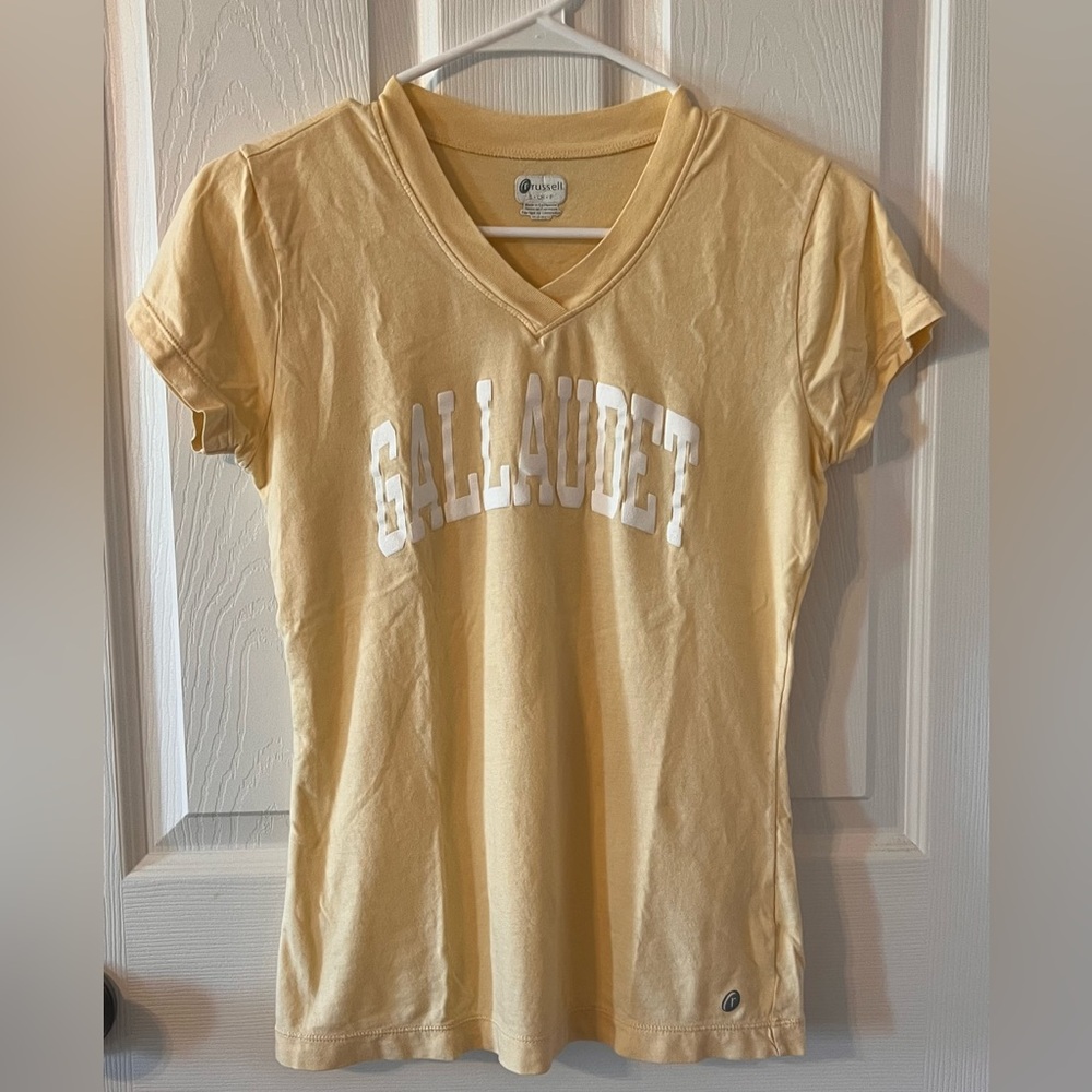 Russell Gallaudet University V-Neck T-Shirt Small